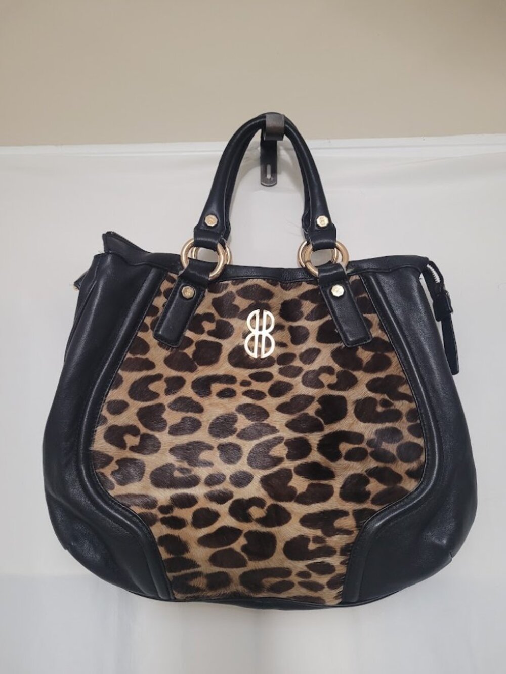 Bill Blass Leopard Print Calf Hair
